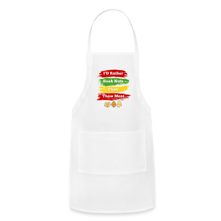 I'd Rather Apron - white