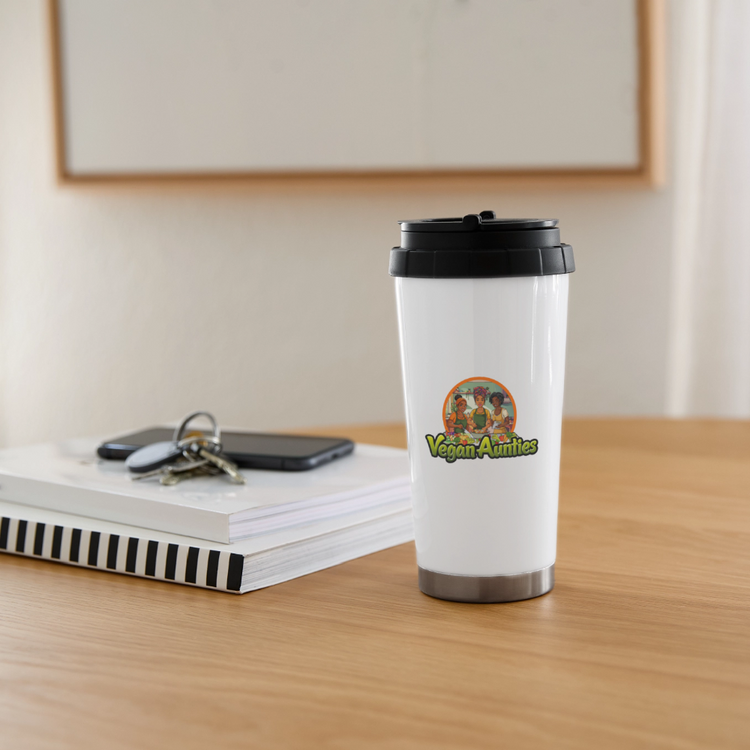 Vegan Aunties Travel Mug (16oz) - white