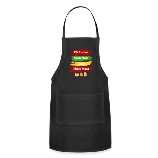 I'd Rather Apron - black