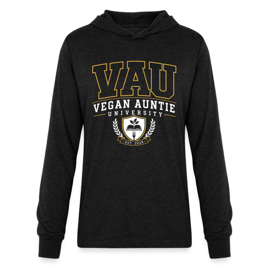 VAU Long Sleeve Hoodie Shirt (Unisex Sizing) - heather black