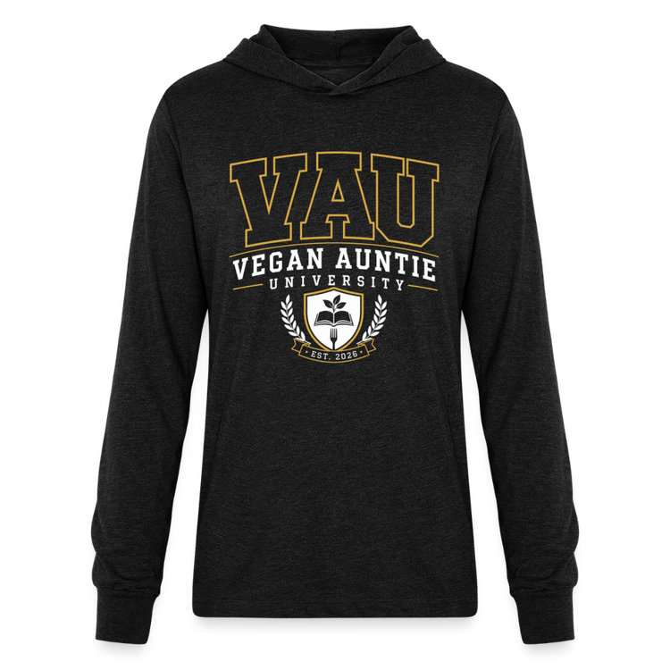 VAU Long Sleeve Hoodie Shirt (Unisex Sizing) - heather black